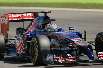 World © Octane Photographic Ltd. Friday 18th July 2014. German GP, Hockenheim. - Formula 1 Practice 2. Scuderia Toro Rosso STR9 - Jean-Eric Vergne. Digital Ref: 1037LB1D5328