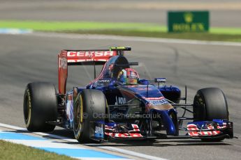 World © Octane Photographic Ltd. Friday 18th July 2014. German GP, Hockenheim. - Formula 1 Practice 2. Scuderia Toro Rosso STR 9 – Daniil Kvyat. Digital Ref: 1037LB1D5345