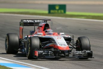 World © Octane Photographic Ltd. Friday 18th July 2014. German GP, Hockenheim. - Formula 1 Practice 2. Marussia F1 Team MR03 - Jules Bianchi. Digital Ref: 1037LB1D5373