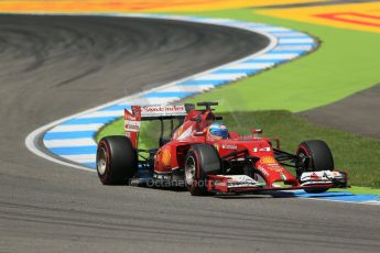 World © Octane Photographic Ltd. Friday 18th July 2014. German GP, Hockenheim. - Formula 1 Practice 2. Scuderia Ferrari F14T - Fernando Alonso. Digital Ref: 1037LB1D5443