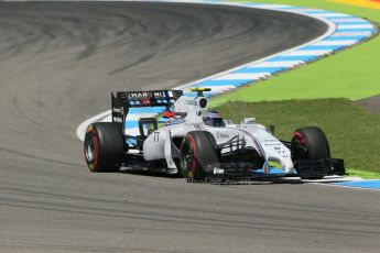 World © Octane Photographic Ltd. Friday 18th July 2014. German GP, Hockenheim. - Formula 1 Practice 2. Williams Martini Racing FW36 – Valtteri Bottas. Digital Ref: 1037LB1D5541