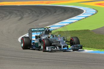 World © Octane Photographic Ltd. Friday 18th July 2014. German GP, Hockenheim. - Formula 1 Practice 2. Mercedes AMG Petronas F1 W05 Hybrid - Nico Rosberg. Digital Ref: 1037LB1D5553