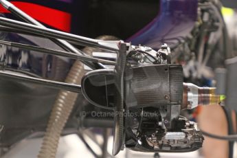 World © Octane Photographic Ltd. Sunday 20th July 2014. German GP, Hockenheim. - Formula 1 Pitlane. Infiniti Red Bull Racing RB10 front brake detail. Digital Ref: