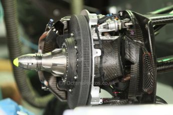 World © Octane Photographic Ltd. Sunday 20th July 2014. German GP, Hockenheim. - Formula 1 Pitlane. Mercedes AMG Petronas F1 W05 Hybrid front brake (with disc) – Lewis Hamilton. Digital Ref: