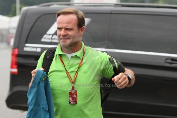 World © Octane Photographic Ltd. Sunday 20th July 2014. German GP, Hockenheim. - Formula 1 Pitlane. Rubens Barrichello. Digital Ref: