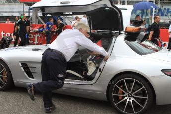 World © Octane Photographic Ltd. Sunday 20th July 2014. German GP, Hockenheim. - Formula 1 Pitlane. Mercedes Safty car (SLS AMG) with Herbie Blish. Digital Ref:
