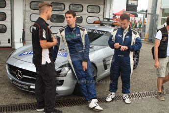 World © Octane Photographic Ltd. Sunday 20th July 2014. German GP, Hockenheim. - Formula 1 Pitlane. Mercedes Safty car (SLS AMG) with Dr.Ian Roberts and medical car driver Alan van der Merwe. Digital Ref: