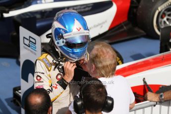 World © Octane Photographic Ltd. Saturday 19th July 2014. GP2 Race 1 – German GP - Hockenheim. Jolyon Palmer and father Jonathan – DAMS. Digital Ref : 1045CB7D5485