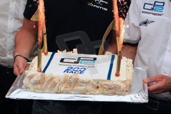 World © Octane Photographic Ltd. Saturday 19th July 2014. GP2's 200th race celebration cake. Digital ref: 1045CB7D6036