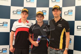 World © Octane Photographic Ltd. Saturday 19th July 2014. GP2 Race 1 – German GP - Hockenheim. Mitch Evans - RT Russian Time (1st), Stoffel Vandoorne - ART Grand Prix (2nd) and Jolyon Palmer – DAMS (3rd). Digital Ref : 1045CB7D6310