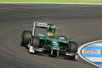 World © Octane Photographic Ltd. Saturday 19th July 2014. GP2 Race 1 – German GP - Hockenheim. Rio Haryanto - EQ8 Caterham Racing. Digital Ref : 1045LB1D7419