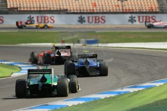 World © Octane Photographic Ltd. Saturday 19th July 2014. GP2 Race 1 – German GP - Hockenheim. The pack on track. Digital Ref : 1045LB1D7478