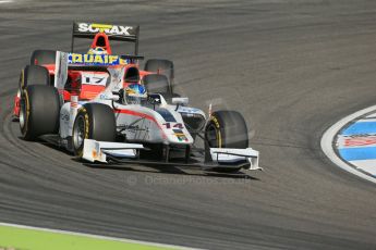 World © Octane Photographic Ltd. Saturday 19th July 2014. GP2 Race 1 – German GP - Hockenheim. Adrian Quaife-Hobbs - Rapax and Andre Negrao - Arden International. Digital Ref : 1045LB1D7644