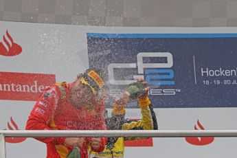 World © Octane Photographic Ltd. Sunday 20th July 2014. GP2 Race 2 – German GP - Hockenheim. Stefano Coletti - Racing Engineering (1st) and Felipe Nasr - Carlin (2nd). Digital Ref : 1050CB7D6121