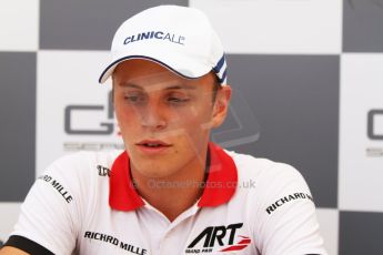 World © Octane Photographic Ltd. Saturday 19th July 2014. GP3 Qualifying Session press conference. German GP, Hockenheim. Marvin Kirchhofer - ART Grand Prix (1st). Digital Ref : 1041CB7D5349