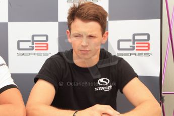 World © Octane Photographic Ltd. Saturday 19th July 2014. GP3 Qualifying Session press conference. German GP, Hockenheim. Nick Yelloly - Status Grand Prix (3rd). Digital Ref : 1041CB7D5976