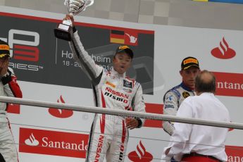 World © Octane Photographic Ltd. Sunday 20th July 2014. GP3 Race 2. German GP, Hockenheim. Jann Mardenborough celebrates his 1st GP3 win - Arden International. Digital Ref : 1049CB7D5824