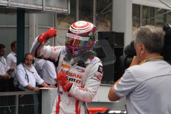 World © Octane Photographic Ltd. Sunday 20th July 2014. GP3 Race 2. German GP, Hockenheim. Jann Mardenborough celebrates his 1st GP3 win - Arden International. Digital Ref : 1049CB7D6493