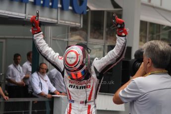 World © Octane Photographic Ltd. Sunday 20th July 2014. GP3 Race 2. German GP, Hockenheim. Jann Mardenborough celebrates his 1st GP3 win - Arden International. Digital Ref : 1049CB7D6498