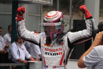 World © Octane Photographic Ltd. Sunday 20th July 2014. GP3 Race 2. German GP, Hockenheim. Jann Mardenborough celebrates his 1st GP3 win - Arden International. Digital Ref : 1049CB7D6502