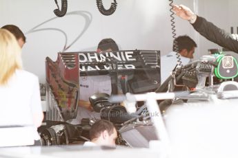 World © Octane Photographic Ltd. Saturday 19th July 2014. German GP, Hockenheim. - Formula 1 Qualifying. McLaren Mercedes MP4/29 rear wing detail. Digital Ref: