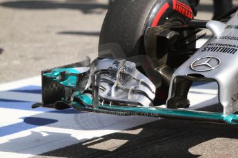 World © Octane Photographic Ltd. Saturday 19th July 2014. German GP, Hockenheim. - Formula 1 Qualifying. Mercedes AMG Petronas F1 W05 Hybrid front wing. Digital Ref: