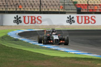 World © Octane Photographic Ltd. Saturday 19th July 2014. German GP, Hockenheim. - Formula 1 Qualifying. Sahara Force India VJM07 – Nico Hulkenburg. Digital Ref :