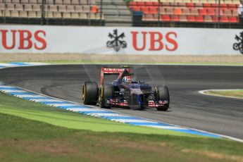 World © Octane Photographic Ltd. Saturday 19th July 2014. German GP, Hockenheim. - Formula 1 Qualifying. Scuderia Toro Rosso STR 9 – Daniil Kvyat. Digital Ref: