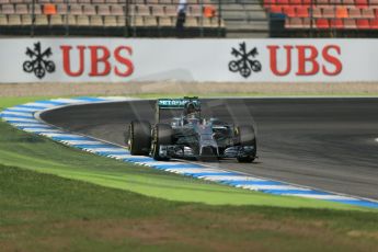 World © Octane Photographic Ltd. Saturday 19th July 2014. German GP, Hockenheim. - Formula 1 Qualifying. Mercedes AMG Petronas F1 W05 Hybrid - Nico Rosberg. Digital Ref: