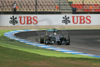 World © Octane Photographic Ltd. Saturday 19th July 2014. German GP, Hockenheim. - Formula 1 Qualifying. Mercedes AMG Petronas F1 W05 Hybrid – Lewis Hamilton. Digital Ref: