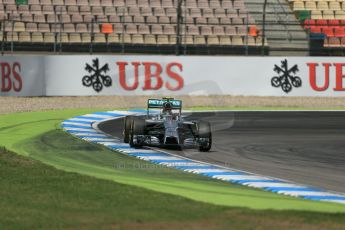 World © Octane Photographic Ltd. Saturday 19th July 2014. German GP, Hockenheim. - Formula 1 Qualifying. Mercedes AMG Petronas F1 W05 Hybrid - Nico Rosberg. Digital Ref: