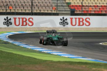 World © Octane Photographic Ltd. Saturday 19th July 2014. German GP, Hockenheim. - Formula 1 Qualifying. Caterham F1 Team CT05 – Kamui Kobayashi. Digital Ref: