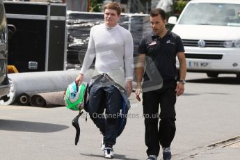 World © Octane Photographic Ltd. Thursday 17th July 2014. GP2 Paddock – German GP - Hockenheim. Conor Daly - Venezuela GP Lazarus. Digital Ref : 1034CB7D4532