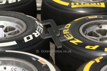 World © Octane Photographic Ltd. Thursday 17th July 2014. GP2 Paddock – German GP - Hockenheim. Tyre choice for GP2. Digital Ref : 1034CB7D4547