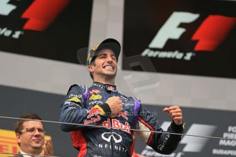 World © Octane Photographic Ltd. Sunday 27th July 2014. Hungarian GP, Hungaroring - Budapest. Podium. Infiniti Red Bull Racing RB10 – Daniel Ricciardo. Digital Ref: 1074LB1D4373