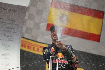 World © Octane Photographic Ltd. Sunday 27th July 2014. Hungarian GP, Hungaroring - Budapest. Podium. Infiniti Red Bull Racing RB10 – Daniel Ricciardo. Digital Ref: 1074LB1D4504