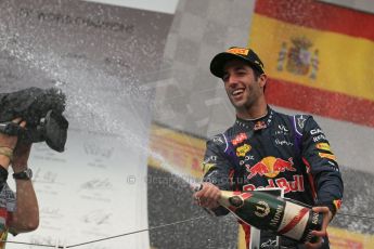 World © Octane Photographic Ltd. Sunday 27th July 2014. Hungarian GP, Hungaroring - Budapest. Podium. Infiniti Red Bull Racing RB10 – Daniel Ricciardo. Digital Ref: 1074LB1D4517