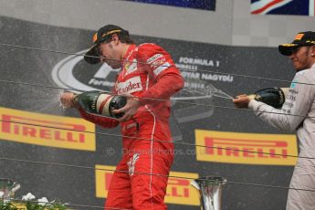 World © Octane Photographic Ltd. Sunday 27th July 2014. Hungarian GP, Hungaroring - Budapest. Podium. Mercedes AMG Petronas F1 W05 Hybrid – Lewis Hamilton and Scuderia Ferrari F14T - Fernando Alonso. Digital Ref: 1074LB1D4521