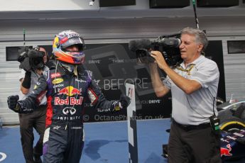 World © Octane Photographic Ltd. Sunday 27th July 2014. Hungarian GP, Hungaroring - Budapest. Podium. Infiniti Red Bull Racing RB10 – Daniel Ricciardo. Digital Ref: 1074LB1D5026