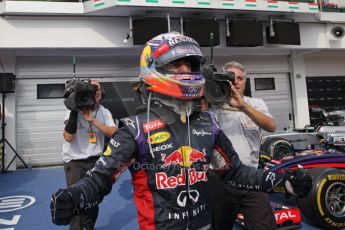 World © Octane Photographic Ltd. Sunday 27th July 2014. Hungarian GP, Hungaroring - Budapest. Podium. Infiniti Red Bull Racing RB10 – Daniel Ricciardo. Digital Ref: 1074LB1D5033
