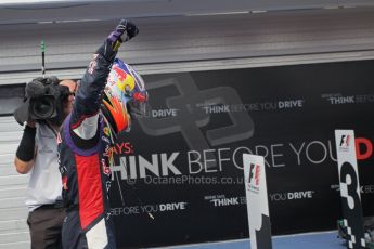 World © Octane Photographic Ltd. Sunday 27th July 2014. Hungarian GP, Hungaroring - Budapest. Podium. Infiniti Red Bull Racing RB10 – Daniel Ricciardo. Digital Ref: 1074LB1D5072