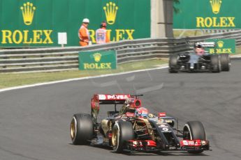 World © Octane Photographic Ltd. Friday 25th July 2014. Hungarian GP, Hungaroring - Budapest. - Formula 1 Practice 1. Lotus F1 Team E22 - Romain Grosjean. Digital Ref: