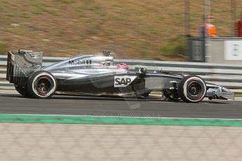 World © Octane Photographic Ltd. Friday 25th July 2014. Hungarian GP, Hungaroring - Budapest. - Formula 1 Practice 1. McLaren Mercedes MP4/29 - Jenson Button. Digital Ref: