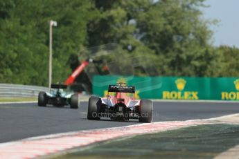 World © Octane Photographic Ltd. Friday 25th July 2014. Hungarian GP, Hungaroring - Budapest. - Formula 1 Practice 1. Marussia F1 Team MR03 - Max Chilton and Caterham F1 Team CT05 – Marcus Ericsson. Digital Ref: