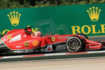 World © Octane Photographic Ltd. Friday 25th July 2014. Hungarian GP, Hungaroring - Budapest. - Formula 1 Practice 1. Scuderia Ferrari F14T – Kimi Raikkonen. Digital Ref: