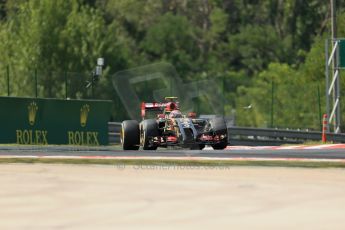 World © Octane Photographic Ltd. Friday 25th July 2014. Hungarian GP, Hungaroring - Budapest. - Formula 1 Practice 1. Lotus F1 Team E22 – Pastor Maldonado. Digital Ref:
