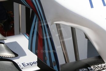 World © Octane Photographic Ltd. Friday 25th July 2014. Hungarian GP, Hungaroring - Budapest. - Formula 1 Practice 1. Williams Martini Racing FW36 front wing support. Digital Ref: 1061CB7D6654