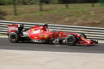 World © Octane Photographic Ltd. Friday 25th July 2014. Hungarian GP, Hungaroring - Budapest. - Formula 1 Practice 2. Scuderia Ferrari F14T - Fernando Alonso. Digital Ref: 1057CB7D6821