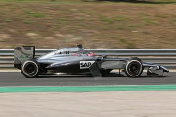 World © Octane Photographic Ltd. Friday 25th July 2014. Hungarian GP, Hungaroring - Budapest. - Formula 1 Practice 2. McLaren Mercedes MP4/29 - Jenson Button. Digital Ref: 1057CB7D6834
