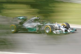 World © Octane Photographic Ltd. Friday 25th July 2014. Hungarian GP, Hungaroring - Budapest. - Formula 1 Practice 2. Mercedes AMG Petronas F1 W05 Hybrid - Nico Rosberg. Digital Ref: 1057CB7D6962